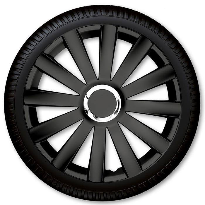 Coverline, 15" Spyder Pro Svart Hjulkapselsats