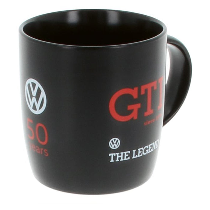 VW Collection, VW GTI kaffekopp 50-års ''The Legend'' svart, 370 ml