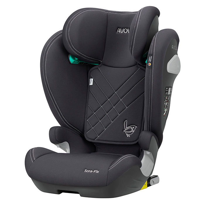 Avova, Sora-fix Bilbarnstol R129 100-150cm Grå