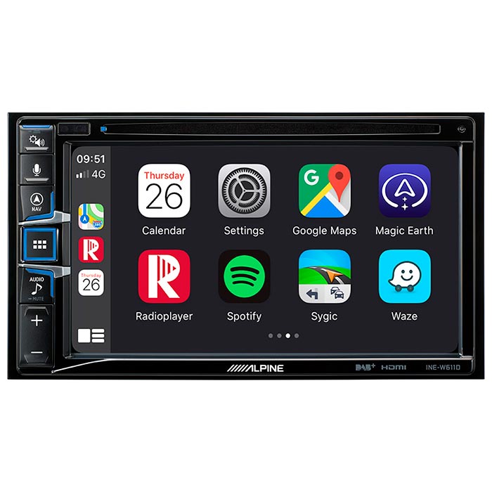 Alpine, INE-W611D 2-DIN Multimedia Station Med Navi