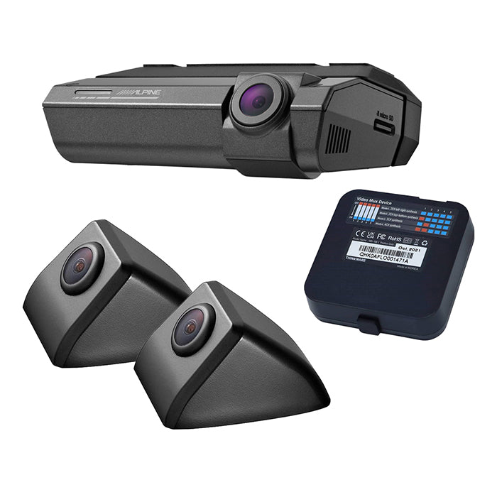 Alpine, DVR-F790 Dashcam -paketti 2 sivukameralla