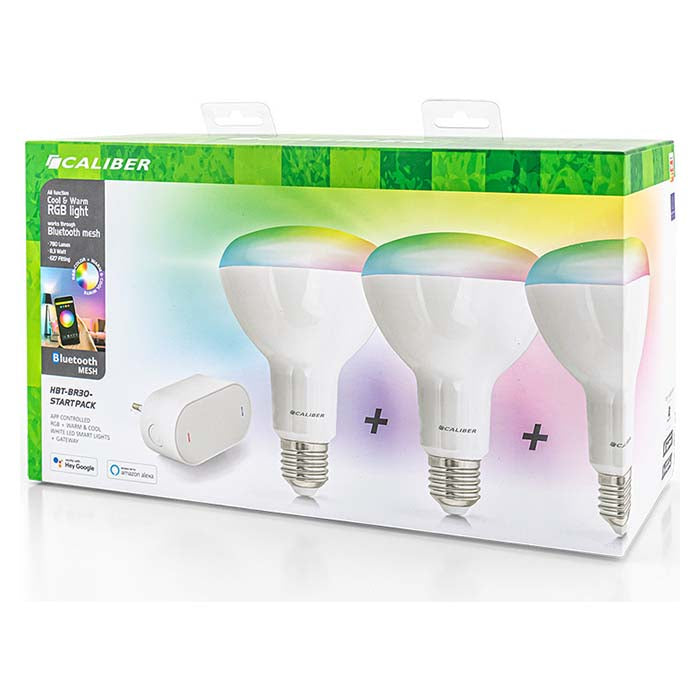 Caliber, BR30 Smart Home Startpaket Led-lampa Vit/multi
