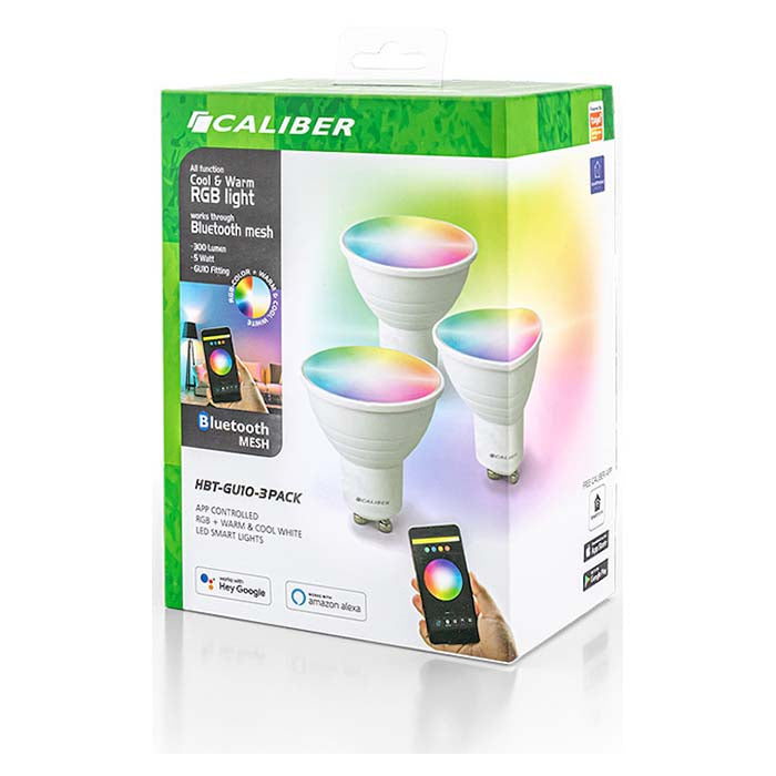 Caliber, GU10 Smart Home 3 Pack LED-lampor Vit/multi