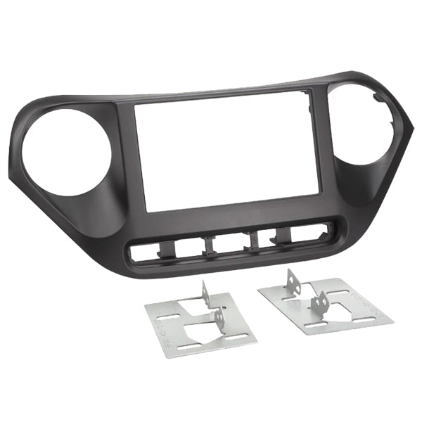 ACV, Cornice Radio 2-DIN 12/2019 Nera — Compatibile con Hyundai i10 11/2013-
