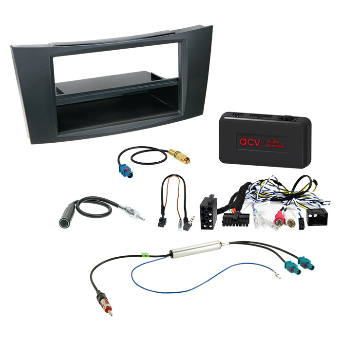 ACV, Komplett 2-DIN Kit M. Fack Mercedes Cls/E-klass /amp