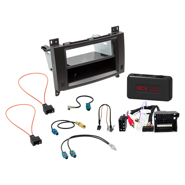 ACV, Komplett 2-DIN Kit M. Utrymme Mercedes A-klass/B-klass /amp