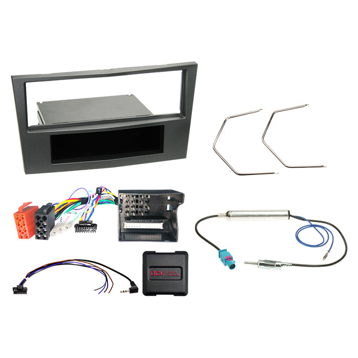 ACV, Komplett 1-DIN Kit M. Utrymme Opel Charcoal CAN Bus