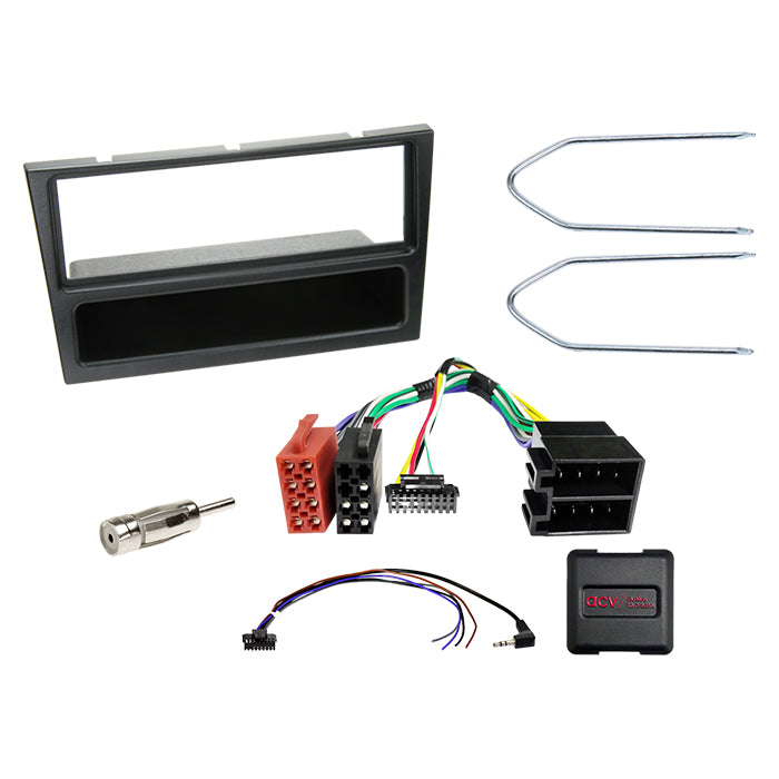 ACV, Komplett 1-DIN Kit M. Fack Opel Svart Analog
