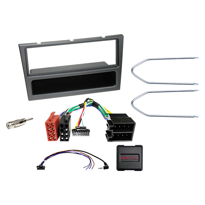 ACV, Komplett 1-DIN Kit M. Fack Opel Charcoal Analog