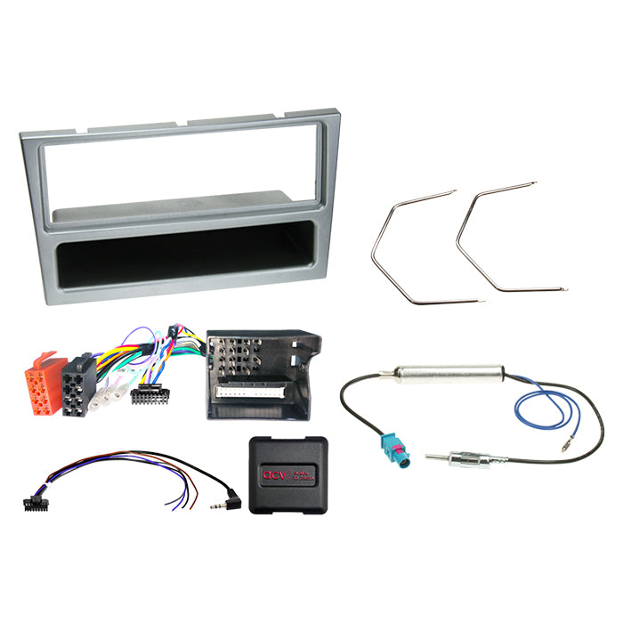 ACV, Komplett 1-DIN Kit M. Utrymme Opel Matt-krom CAN Bus