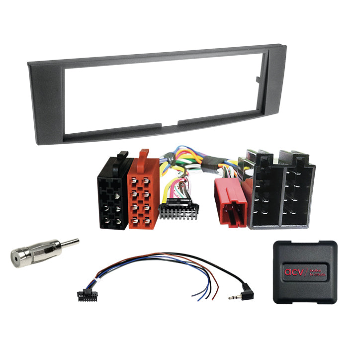 ACV, Komplett 1-DIN Kit U. Display — Passar till Renault Laguna 2005-2007