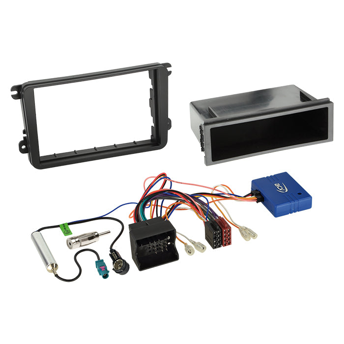 ACV, Komplett 2-DIN Kit M. Utrymme Seat/skoda/vw CAN