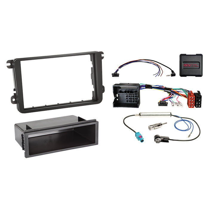 ACV, Komplett 2-DIN Kit M. Fack för Seat/Skoda/VW