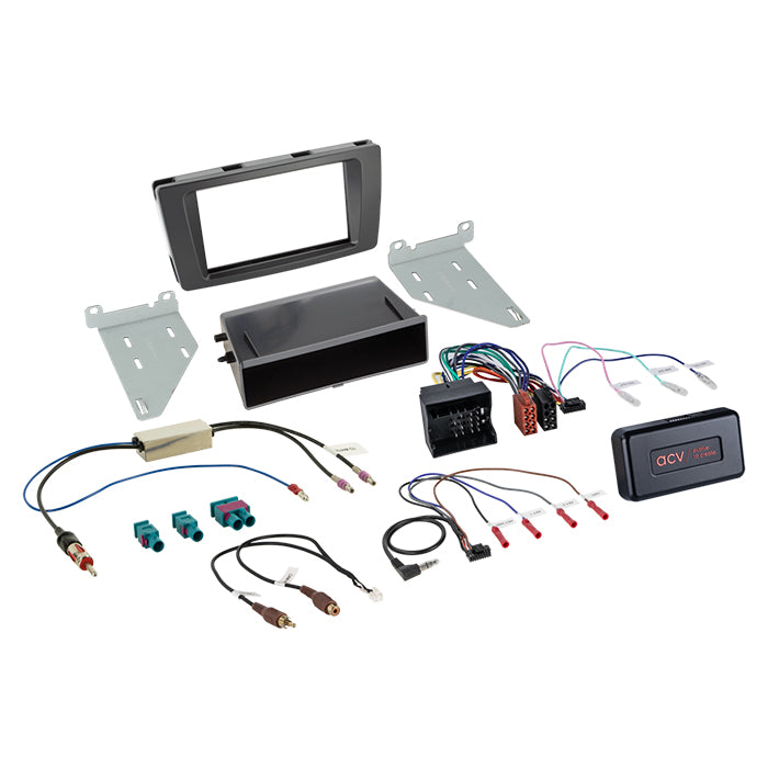 ACV, Komplett 2-DIN Kit M. Förvaringsutrymme Skoda Octavia/Yeti Adapter