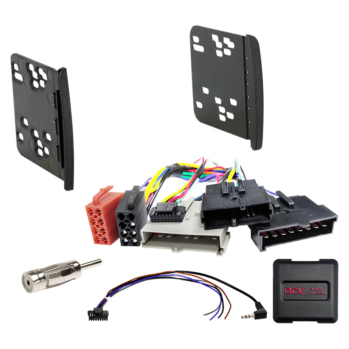 ACV, Komplett 2-DIN Kit Ford Svart 8Pin/8Pin/17Pin