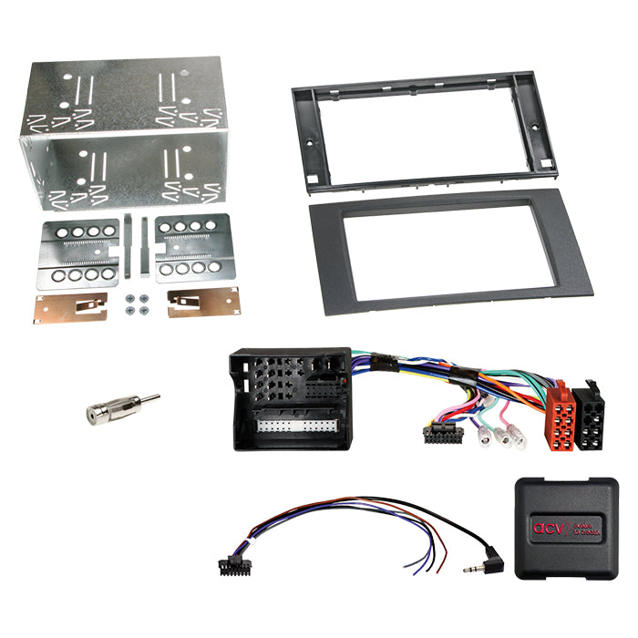 ACV, 2-DIN Kit Ford Musta Ohjauspyöräohjaus/can Bus/DIN Antenna