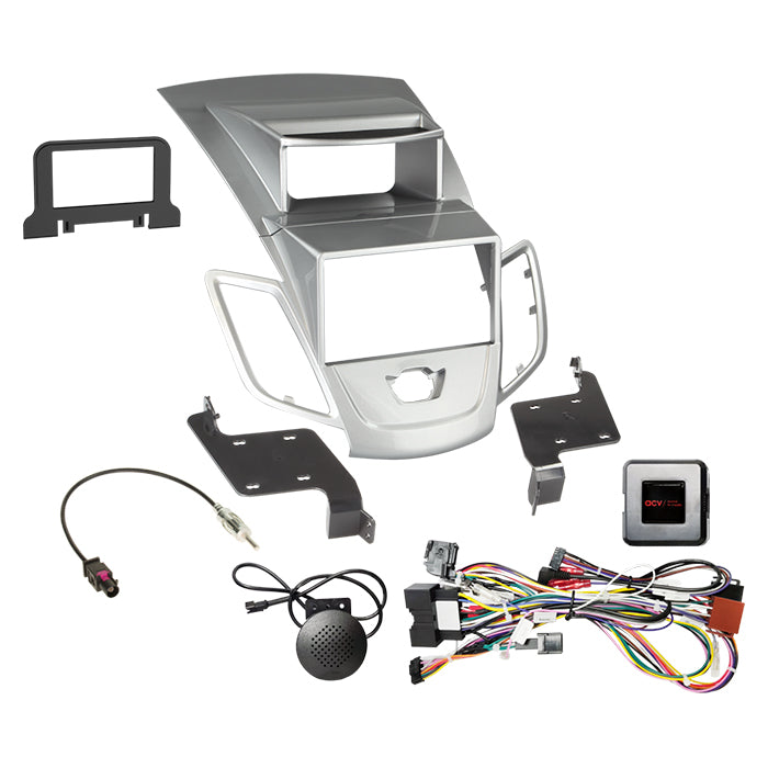 ACV, Komplett 2-DIN Kit 09/2012 Silver — Passar till Ford Fiesta 06/2010-