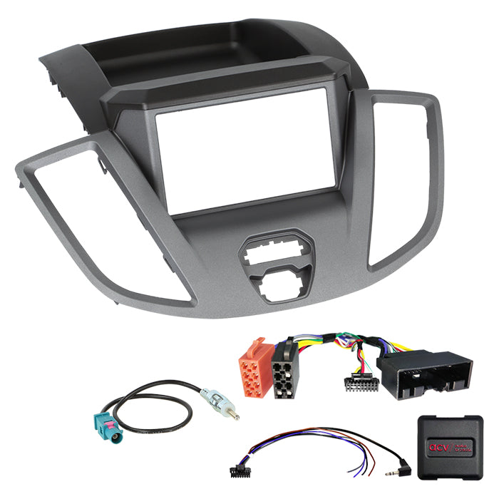 ACV, Komplett 2-DIN Kit M. Utrymme — Passar till Ford Transit V363 2014-2019