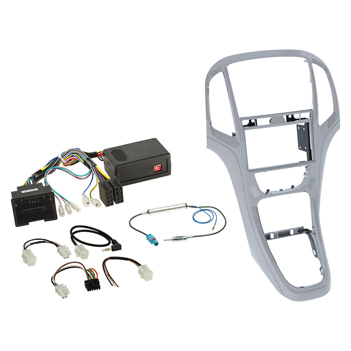 ACV, Komplett 2-DIN Kit Platin Silver — Passar till Opel Astra J 2009-2018