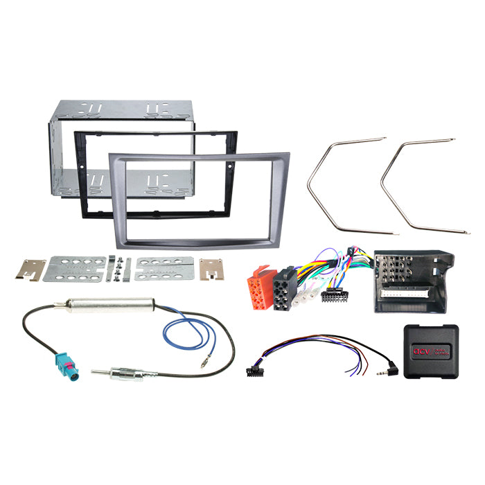 ACV, Komplett 2-DIN Kit Opel Kolgrå Metallic