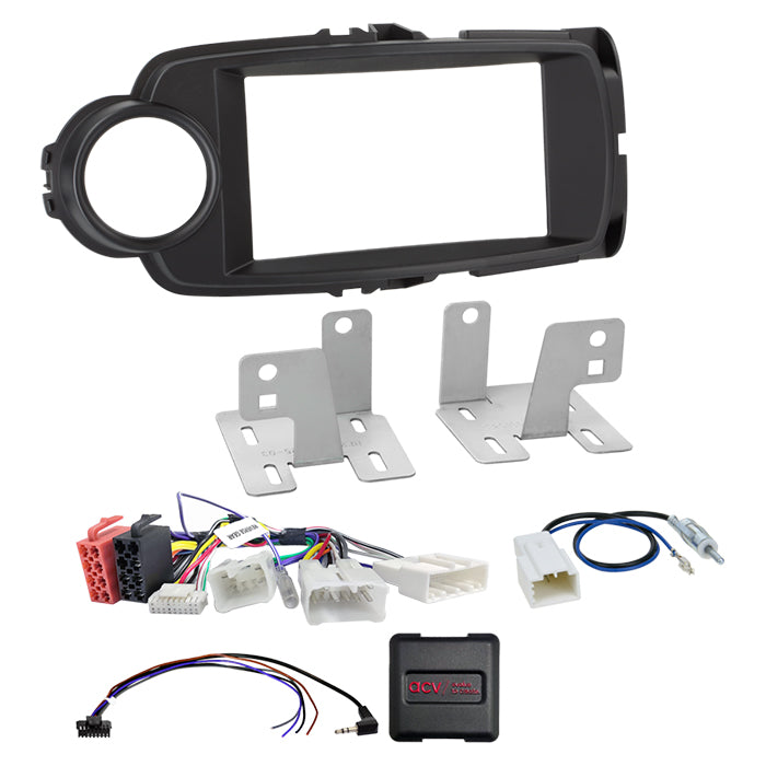 ACV, Komplett 2-DIN Kit 02/2020 — Passar till Toyota Yaris(XP13) 09/ 2014-