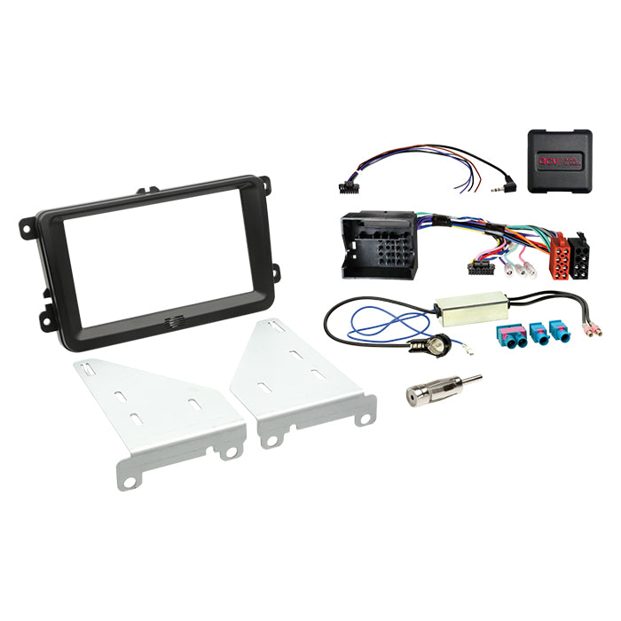 ACV, Komplett 2-DIN Kit Seat/Skoda/VW (set) Svart