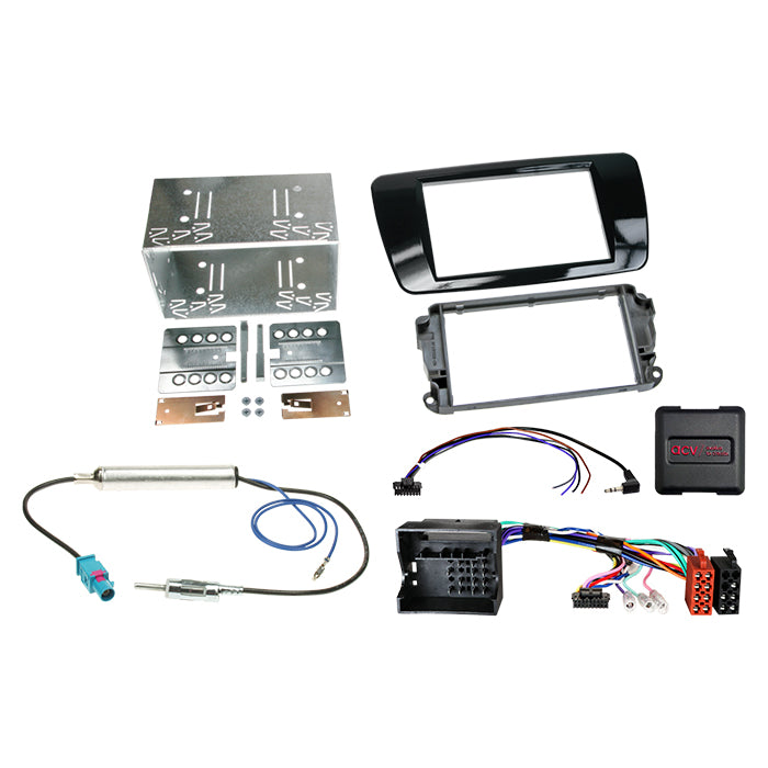 ACV, Täydellinen 2-DIN Kit Piano Musta — Sopii Seat Ibiza 2008-2015