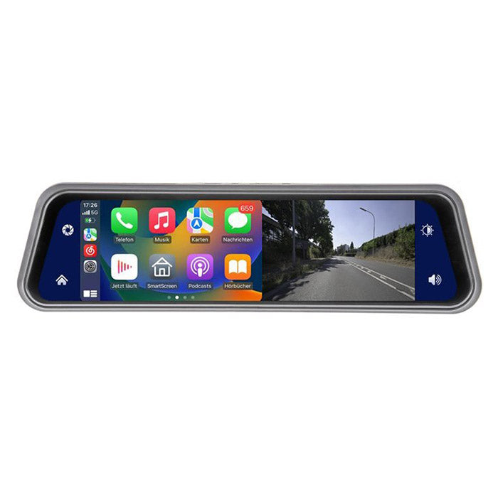 Ampire, 9" Backspegel Med Carplay, Android Auto, Dashcam