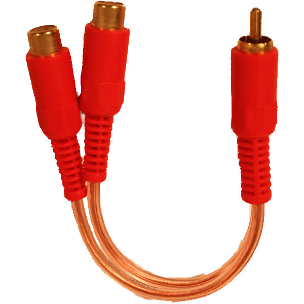 , Y-kabel, 2 hon till 1 han