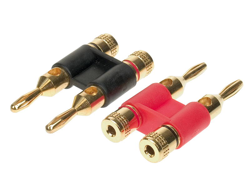 ACV, Dubbel Bananplugg 2 Stk. Kabel Max. 10 mm2