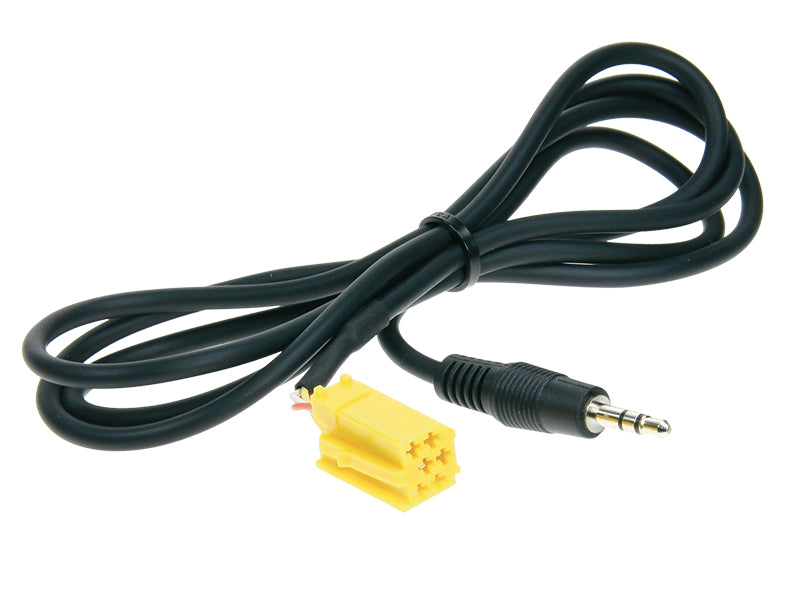 ACV, AUX-adapteri Mini-iso->mini-jack 1,25 m.