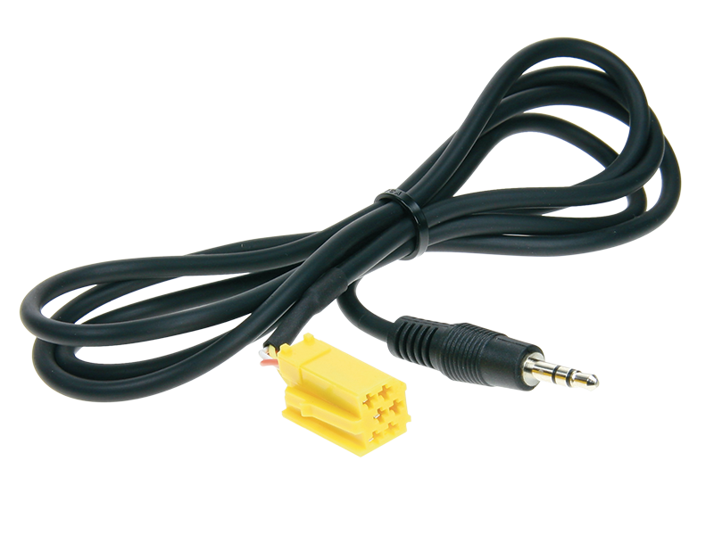 ACV, AUX-adapter Mini-iso->mini-jack 1,25 m.