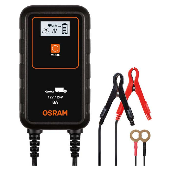 Osram, Akunlataaja 8A, 1,5m Kaapeli