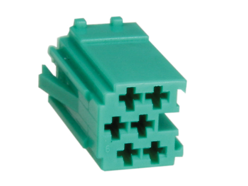 ACV, 6 Pin - Housing for Mini ISO Connector Green