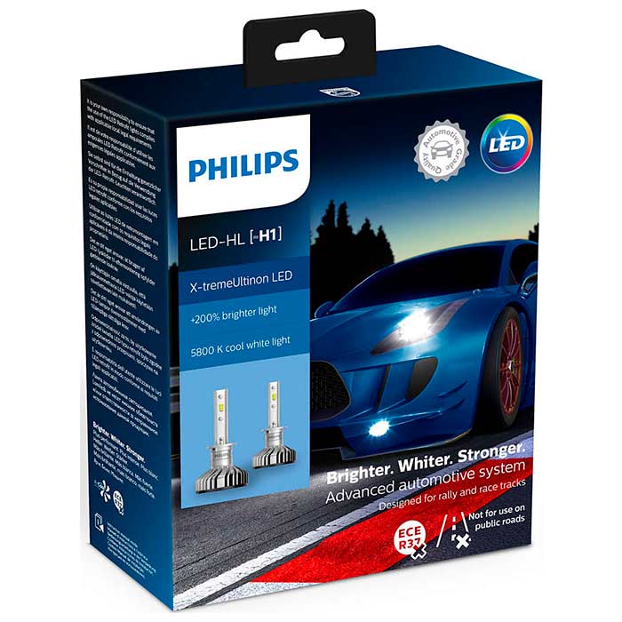 Philips, X-tremeultinon 5800K LED H1 - Setti