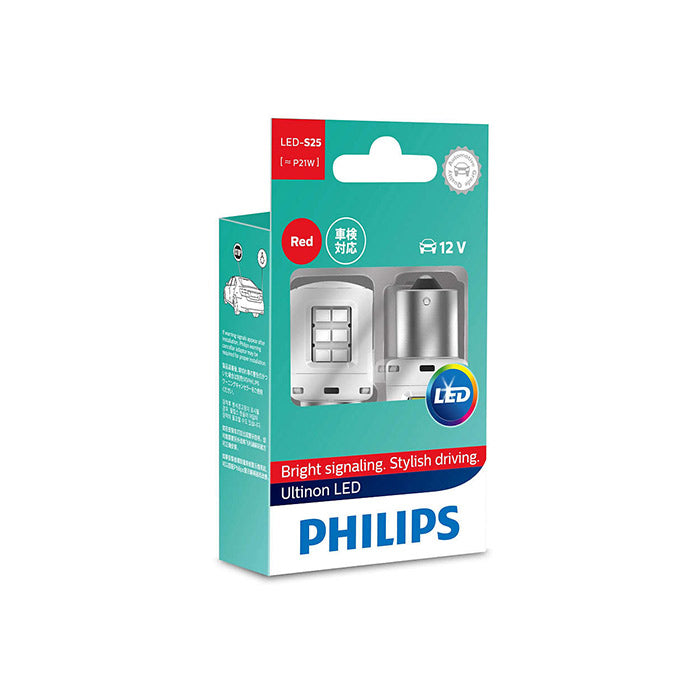 Philips, Ultinon LED P21W Punainen 12V - Setti