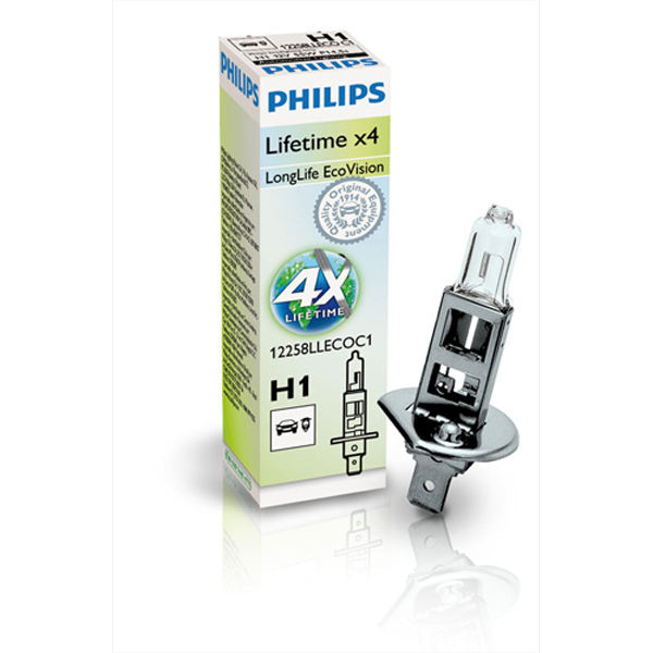 Philips, Longlife Ecovision H1 55W 12V - 1 Kpl.