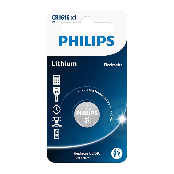 Philips, CR1616 Knapcellsbatteri 3V