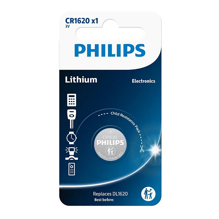 Philips, CR1620 Knapcellsbatteri 3V