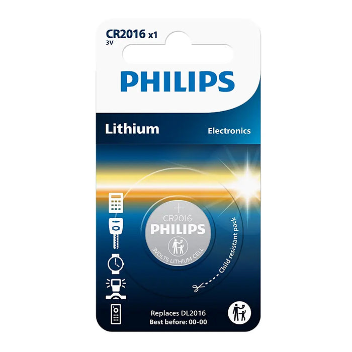 Philips, CR2016 Knapcellsbatteri 3V