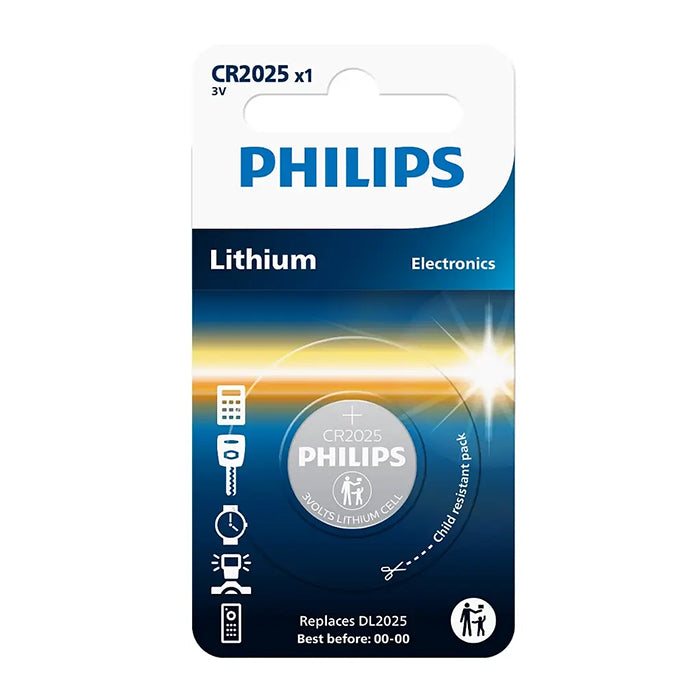 Philips, CR2025 Knapcellsbatteri 3V