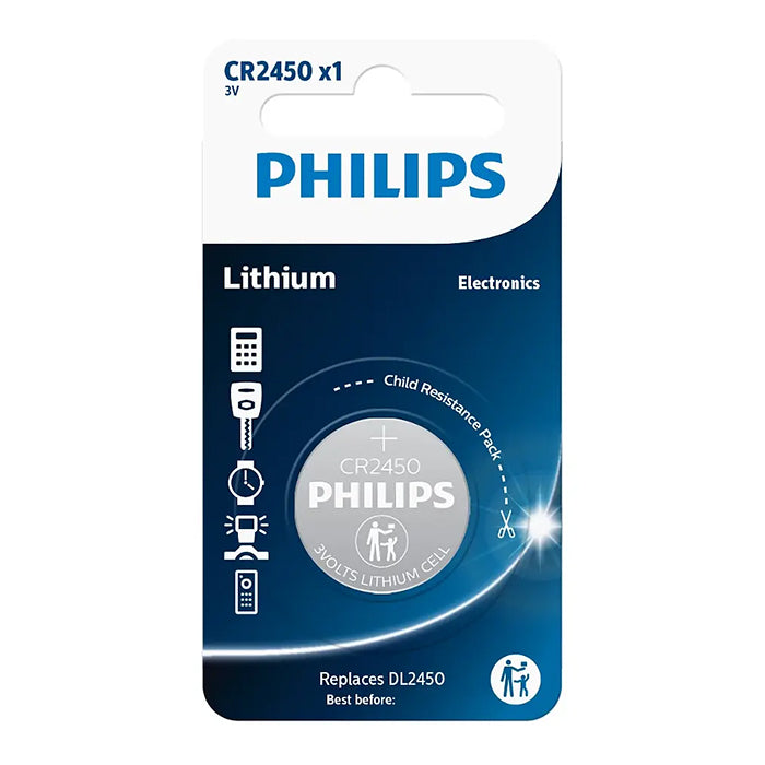 Philips, CR2450 Knapcellsbatteri 3V