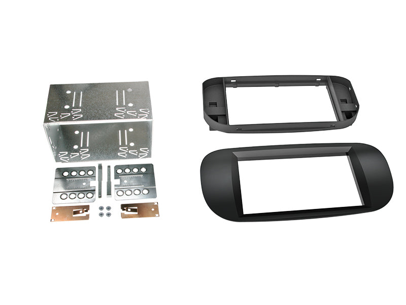 ACV, Kit 2-DIN Nero — Compatibile con Fiat 500 2005-