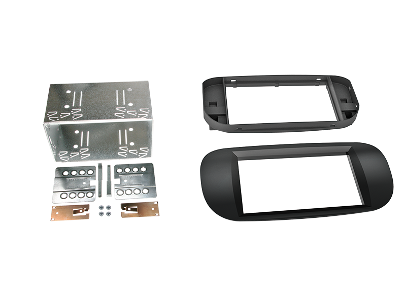 ACV, 2-DIN Kit Svart — Passar till Fiat 500 2005-