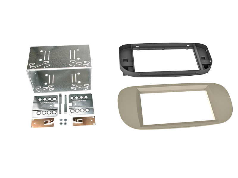 ACV, 2-DIN Kit Beige — Sopii Fiat 500 2005-