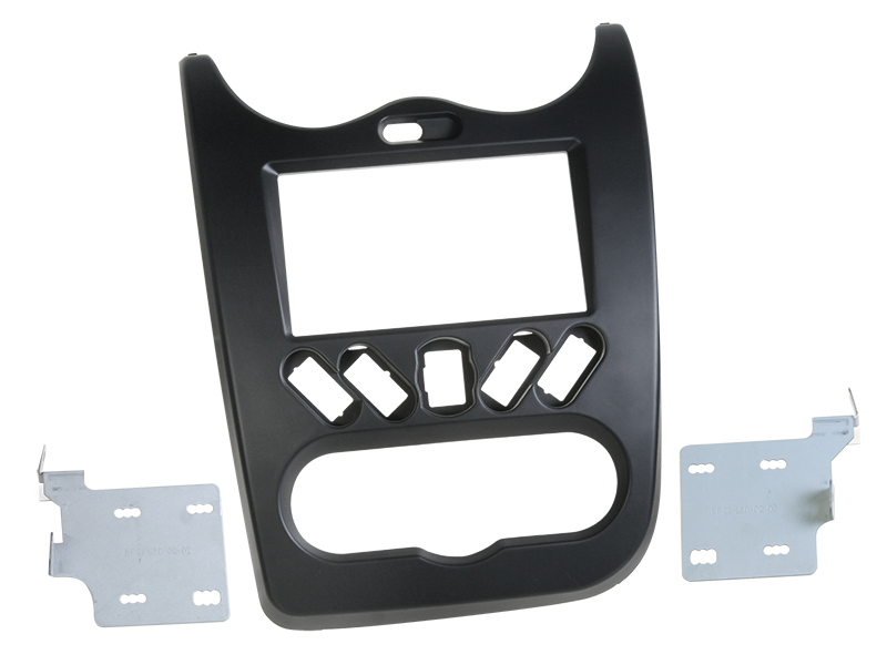 ACV, Radioframe 2-DIN Zwart — Geschikt voor Dacia Duster 2010- — Set