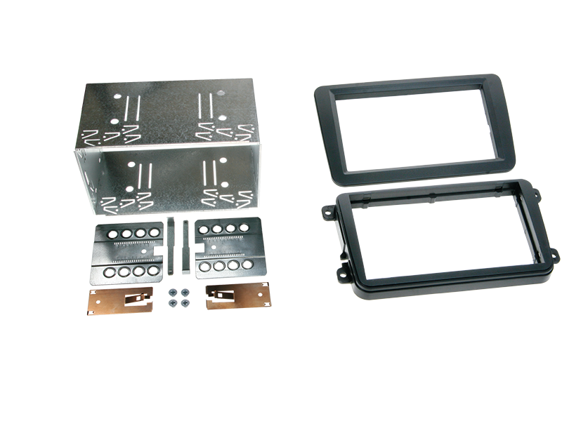 ACV, 2-DIN Kit Div. VW Svart Rubbertouch