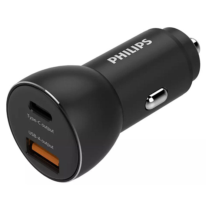 Philips, USB Nopea-latauslaturi Tupakansytyttimeen Usb-a+c 36W