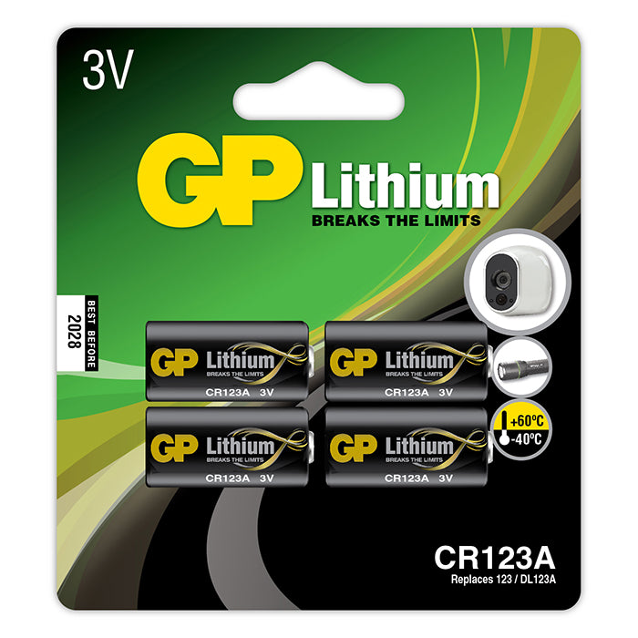 GP Batteries, GP Pro Litiumbatteri, CR 123A, 4-pack