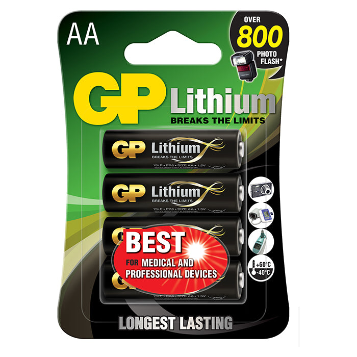 GP Batteries, GP Aa-litiumbatteri 1.5V, 15LF-2U4, 4-pack